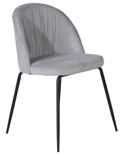Venture Design Wrinkles spise stol Grå Fløyel/svart Grå