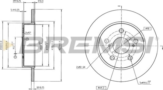 Bremseskive BREMSI CD9028S