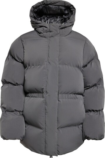 Weekday Dust Waisted Puffer Jacket - DARK GREY - XS