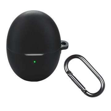 Huawei FreeBuds 6 Silikondeksel med Karabinkroken Svart Huawei FreeBuds 6 Silikondeksel med Karabinkroken Svart