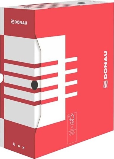 Donau Arkivboks 120 Mm 120X340x297 Mm Rød