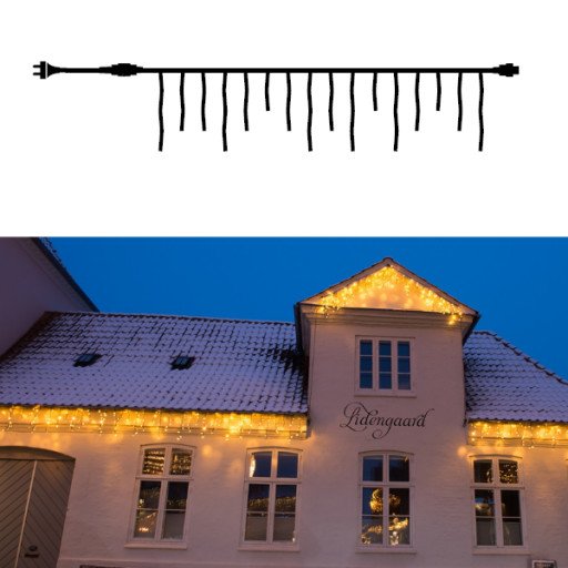 Sirius Tech-Line istapper | 100 varmhvite lys | 2,5x0,6m. | STARTSETT Sirius Tech-Line istapper | 100 varmhvite lys | 2,5x0,6m. | STARTSETT