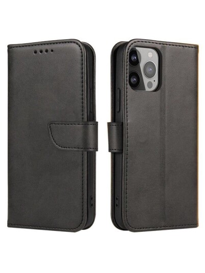 Hurtel Magnet Case Cover for TCL 205 Flip Cover Wallet Stand Black