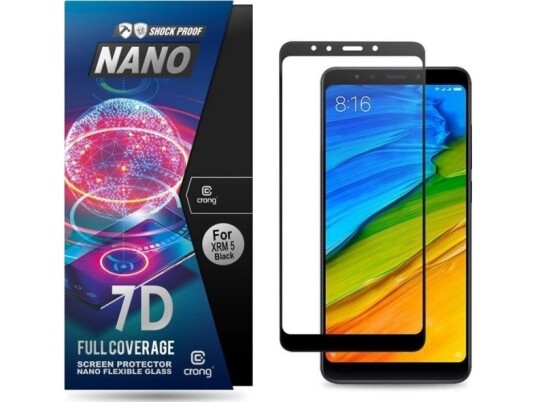 Crong Crong 7D Nano Flexible Glass - 9H Hybridglass For Hele Skjermen Til Xiaomi Redmi 5 Universal