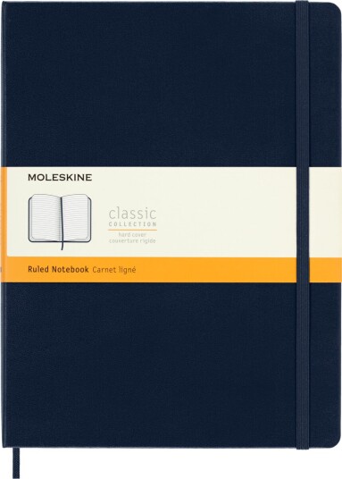 Notatbok Moleskine XL Hard Linjert Blå