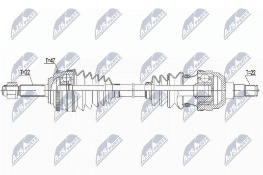 Nty Drivaksel NTY NPW DW 045 Nty Drivaksel NTY NPW DW 045