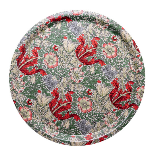 William Morris - Comton rundt brett 31 cm rød