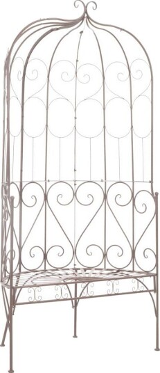 vidaXL Hagebenk 95 cm jern antikk brun