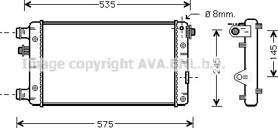 PRASCO FTA2239 Radiator motorkjøling