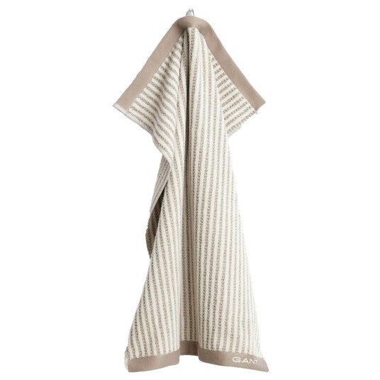 Gant Home Stripe Håndkle 50x70 cm Taupe Beige