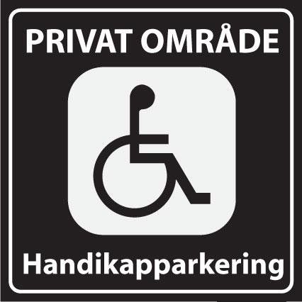 Skilt   Privatrettslig   Handikap Parkering