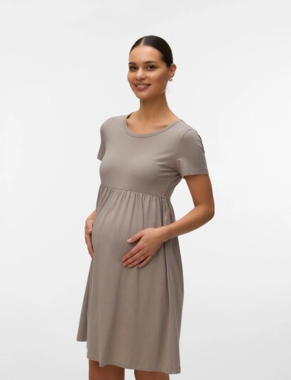Mamalicious Mlmia Ss Jrs Abk Skater Dress Noos Brown XL