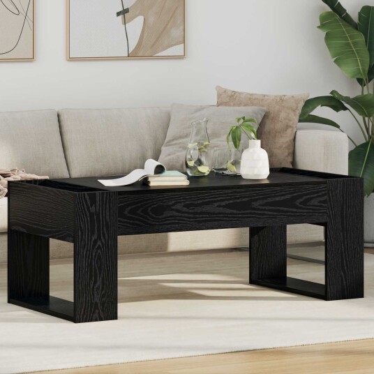 Kaffebord Svart Eik 110 x 50 x 41 cm Konstruert tre