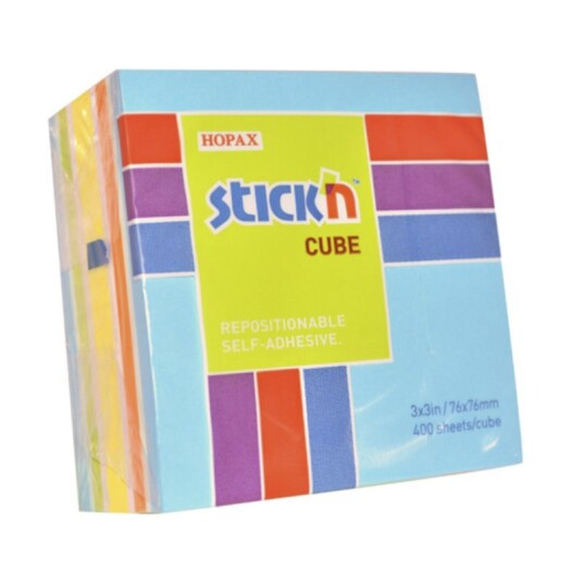 Stick"n Neonkube 76x76 400 Blad Blå Stick"n Neonkube 76x76 400 Blad Blå