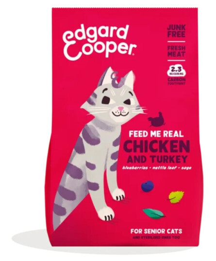 Edgard Cooper Cat Senior Dryfood Chicken/Turkey 2 kg
