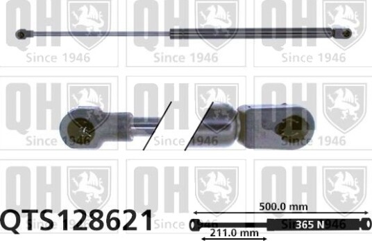 Gassfjær, motorpanser QUINTON HAZELL QTS128621
