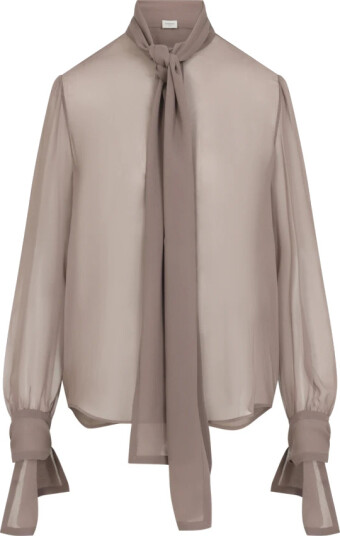 Saint Laurent Dame Bluser & Skjorter Grå M,