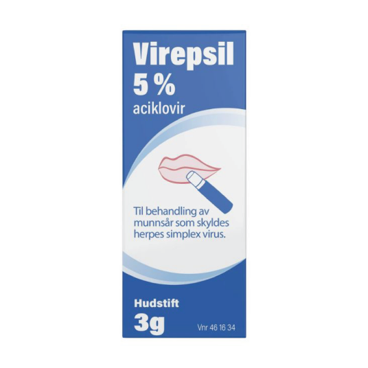Virepsil Hudstift 5% 3 g