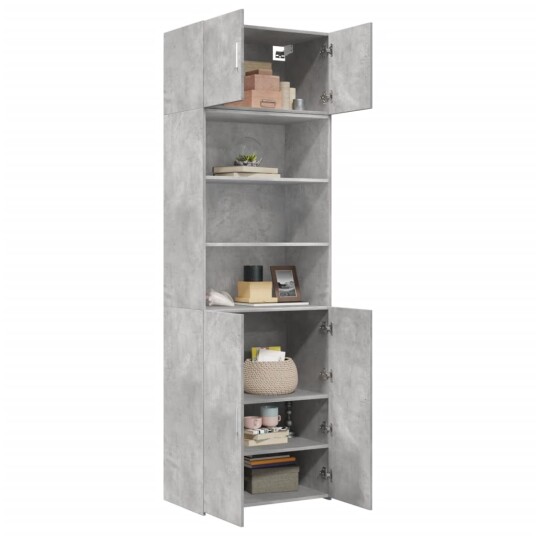 Oppbevaringsskap betonggrå 70x42,5x225 cm konstruert tre 8721102654077 Oppbevaringsskap betonggrå 70x42,5x225 cm konstruert tre 8721102654077