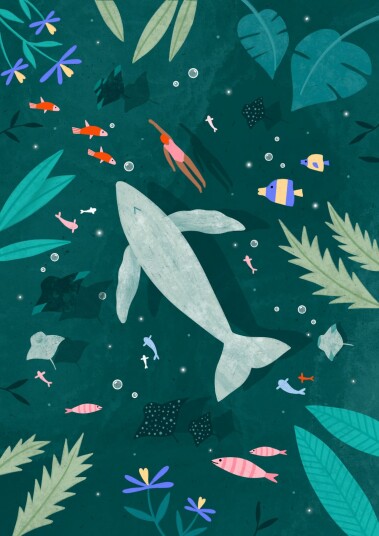 Plakat Underwater Whale