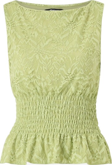 Gina Tricot Topp Lace Smock Grønn