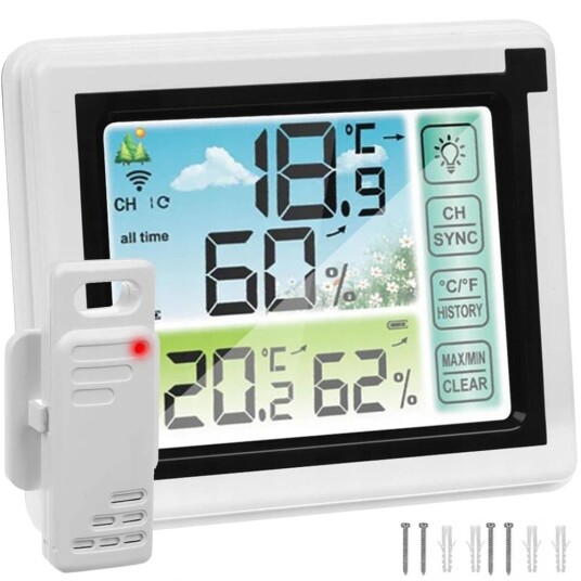 Digitalt Hygrometer og Termometer Trådløst Digitalt Hygrometer og Termometer Trådløst