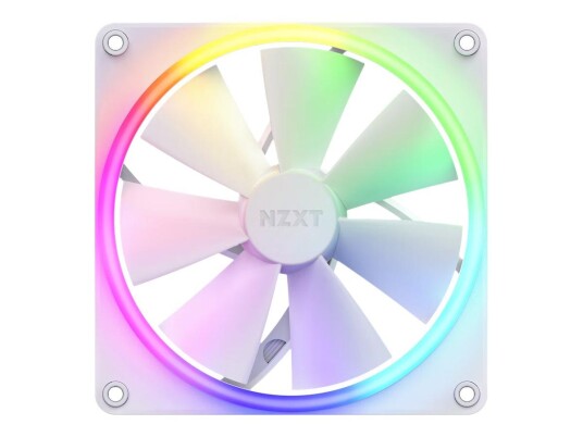 NZXT F140 RGB Kabinettvifte 140mm med PWM og LED-belysning - Hvit