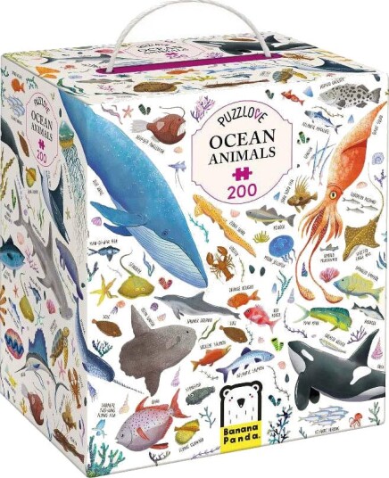 Banana Panda Puzzlove Puslespill 200 brikker Havets dyr