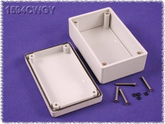 Hammond Electronics 1594CWGY 105 × 66 × 45 mm ABS Grå Kabinett