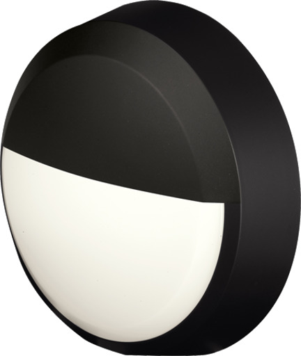 4lite Pylus Round utelys vegg halvskjerm sort 4lite Pylus Round utelys vegg halvskjerm sort