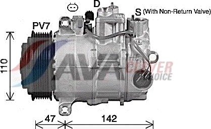AVA COOLING SYSTEMS MSAK748 AC-kompressor