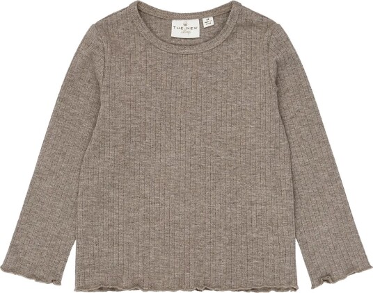 The New Tnstvernata L_S Rib Tee TAUPE GRAY TN 92