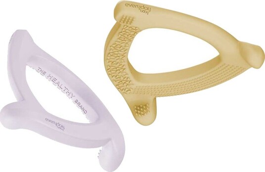 Everyday Baby Silicone Teether 2-Pack Ll/Sy - Yellow - ONE SIZE
