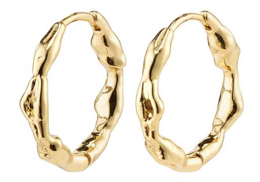 Pilgrim Zion Organic Shaped Medium Hoops Goldplated 142142003 - Dame - 925 sterling silver Pilgrim Zion Organic Shaped Medium Hoops Goldplated 142142003 - Dame - 925 sterling silver