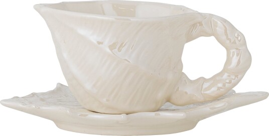 Bloomingville Shellie Cup W/Saucer Cream 150 ML