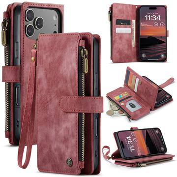 Caseme iPhone 17 Pro C30 Multifunksjonell Lommebok deksel Rød Caseme iPhone 17 Pro C30 Multifunksjonell Lommebok deksel Rød