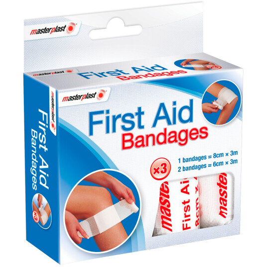 Bandasjer 3 pcs. MASTERPLAST Førstehjelp