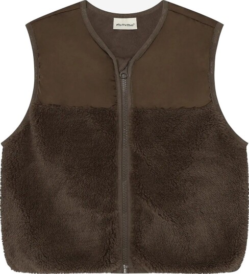 Minymo Vest Teddy W. Lining CHOCOLATE CHIP 152