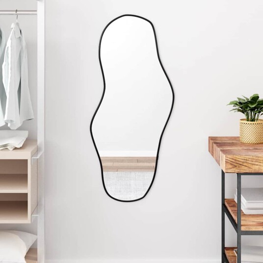 vidaXL Veggspeil svart 100x45 cm vidaXL Veggspeil svart 100x45 cm