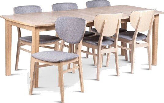 Spisegruppe Stenexpo Kivik med 6 Fårö Stoler Spisegruppe Stenexpo Kivik med 6 Fårö Stoler