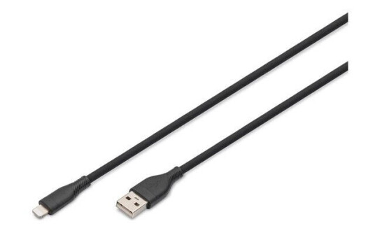 Digitus Lightning-kabel 2m USB til Lightning, Sort
