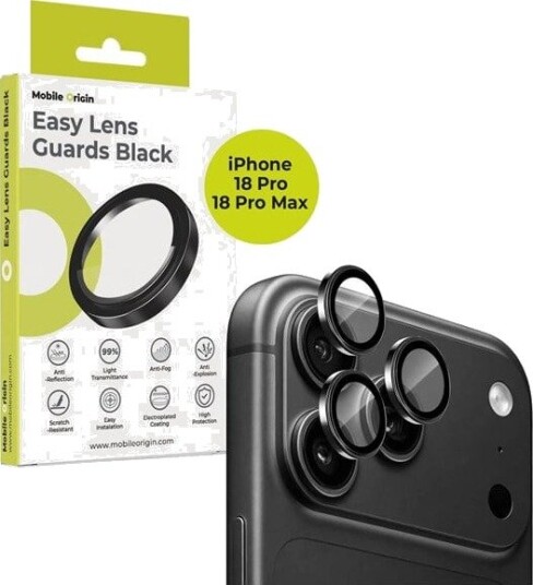 Mobile Origin Easy Lens Guards iPhone 18 Pro/18 Pro Max - Black