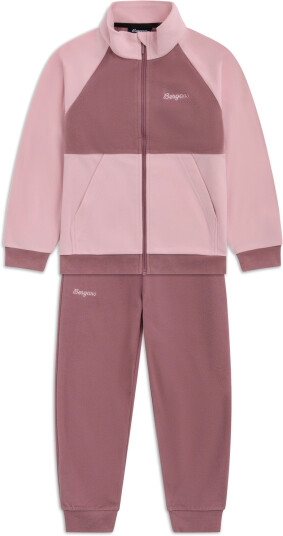 Bergans Kid´s Lilletind Fleece Set Faded Pink/rose Dust 92