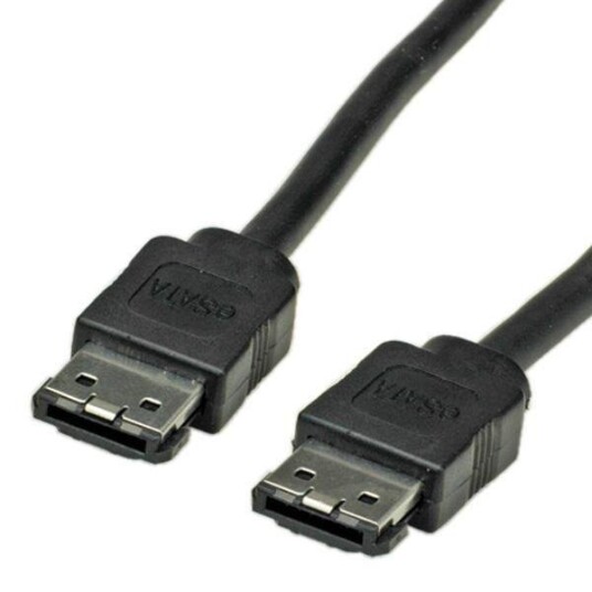 Roline 0,5 m eSATA 6 Gbit/s Kabel Hankjønn/Hankjønn - Sort