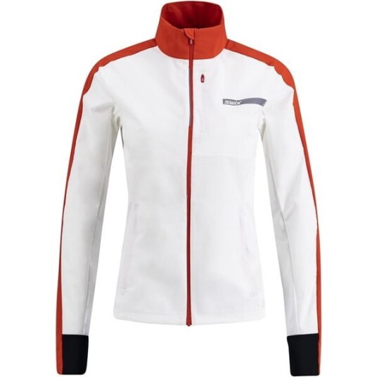 Swix Roadline Wind Jacket W Bright White/Fiery Red XL Swix Roadline Wind Jacket W Bright White/Fiery Red XL
