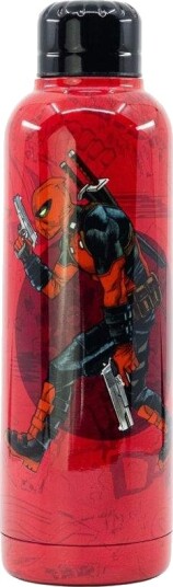 Deadpool vannflaske i rustfritt stål, 515 ml kapasitet Deadpool vannflaske i rustfritt stål, 515 ml kapasitet
