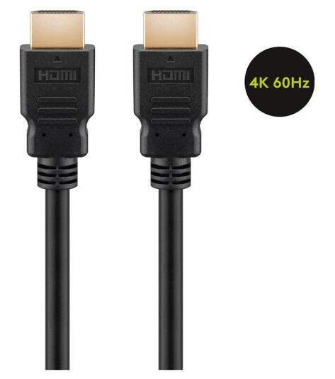 Goobay HDMI 2.0 Høyhastighets Kabel 3m - Svart med Ethernet
