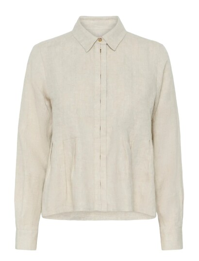 InWear Dilanaiw Pleated Shirt - Beige - 44 InWear Dilanaiw Pleated Shirt - Beige - 44