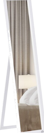 Full lengde speil 154 x 37 cm Veggspeil med stativ stående speil for stue soverom hvit | Full lengde speil 154 x 37 cm Veggspeil med stativ stående speil for stue soverom hvit |