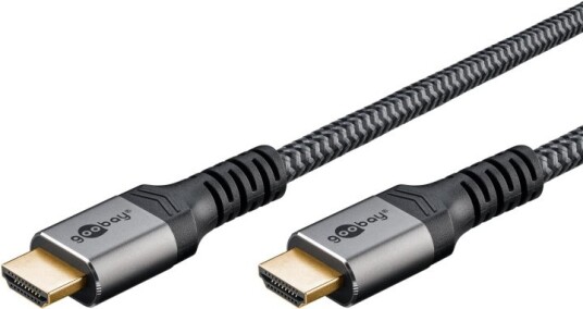 Goobay Høyhastighets HDMI-kabel 10 m Sharkskin Grey med Ethernet Goobay Høyhastighets HDMI-kabel 10 m Sharkskin Grey med Ethernet